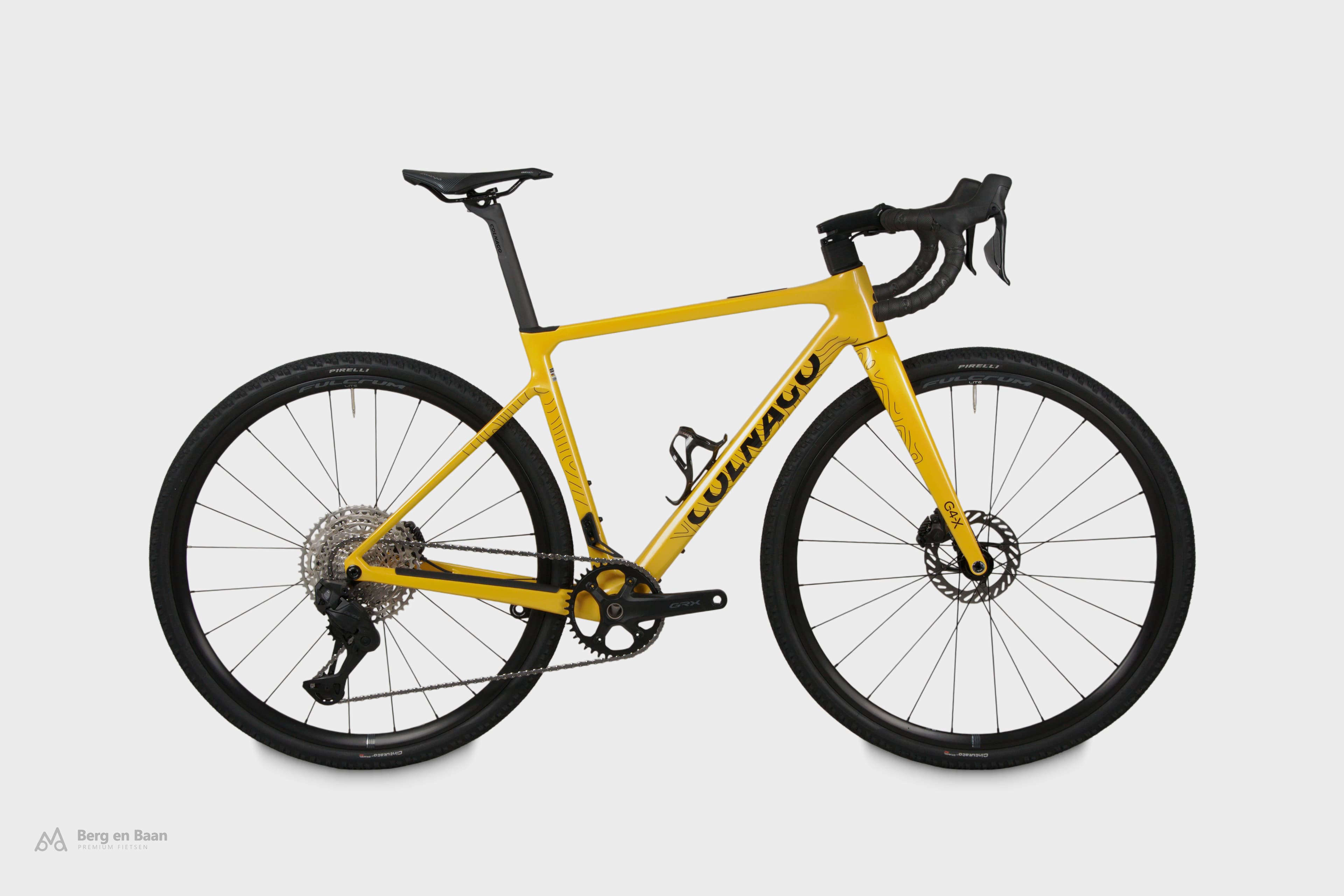 Colnago G4-X GRX 717 Di2 2026 — new gravel bike, size 48, yellow — studio photo Berg en Baan